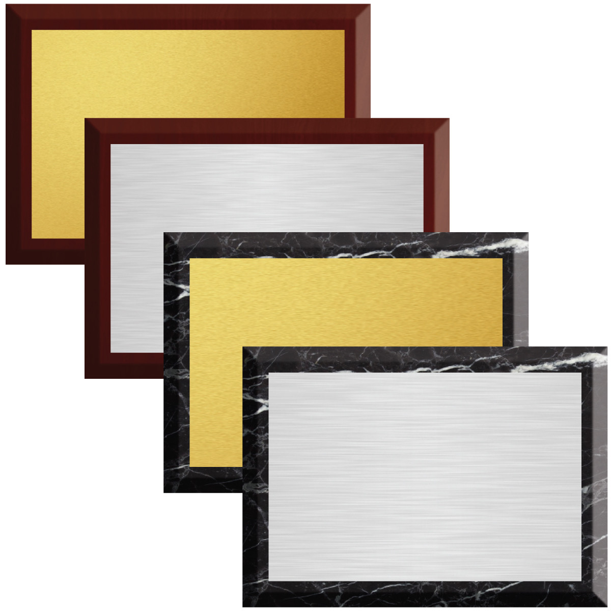 Sublimated Plaques - Color Metal Award 5" x 7"