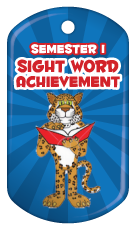 Custom Dog Brag Tag - Semester 1 Sight Word Achievement