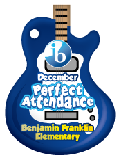 Custom Guitar Brag Tag - December Perfect Attendance