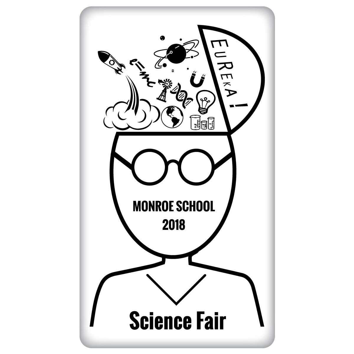 Custom Rectangular Statement Magnet- Science Fair
