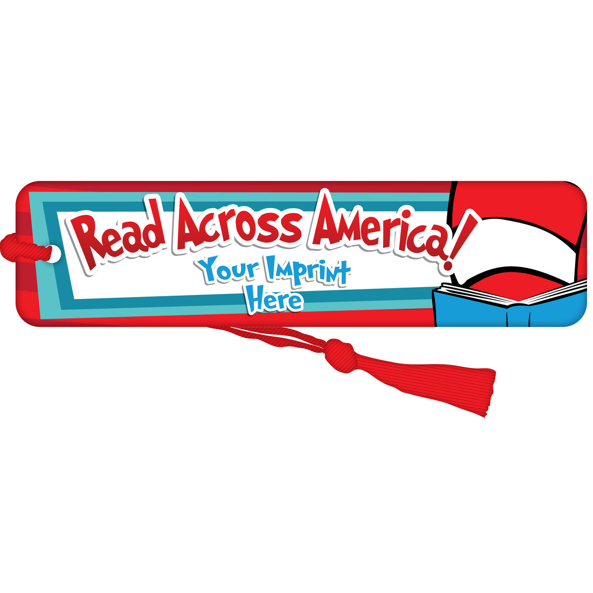 Custom Bookmark with Red Tassel - Read Across America