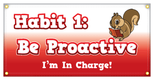 Hem & Grommet Digital 2' x 4' Banner - Habit 1: Be Proactive