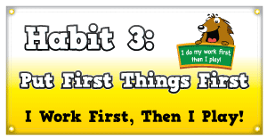 Hem & Grommet Digital 2' x 4' Banner - Habit 3: Put First Things First