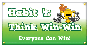 Hem & Grommet Digital 2' x 4' Banner - Habit 4: Think Win-Win