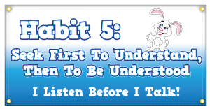 Hem & Grommet Digital 2' x 4' Banner - Habit 5: Seek First To Understand