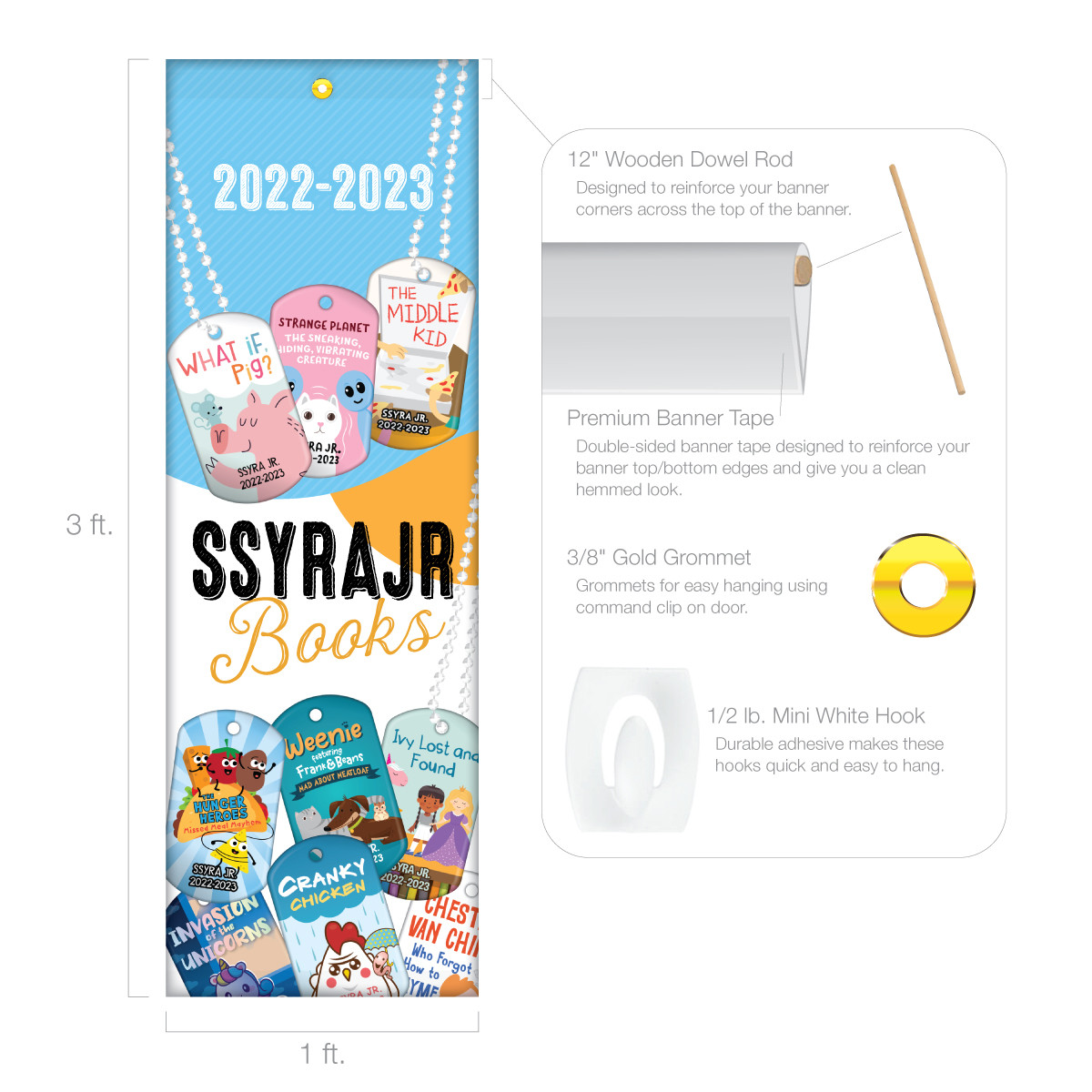 Classroom Door Banners (1' x 3') - SSYRA JR (2022-2023)