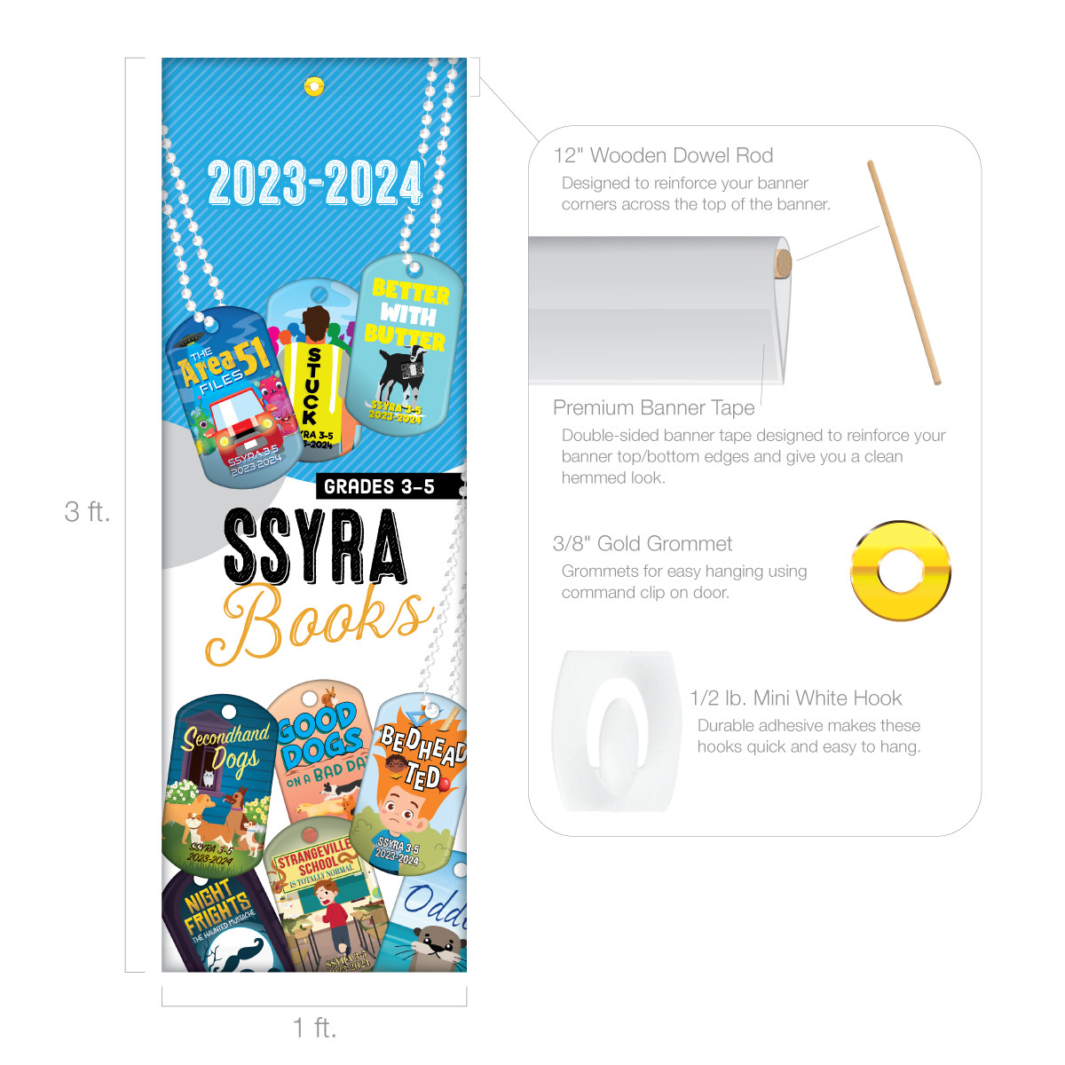 Classroom Door Banners (1' x 3') - SSYRA 3-5 (2023-2024)