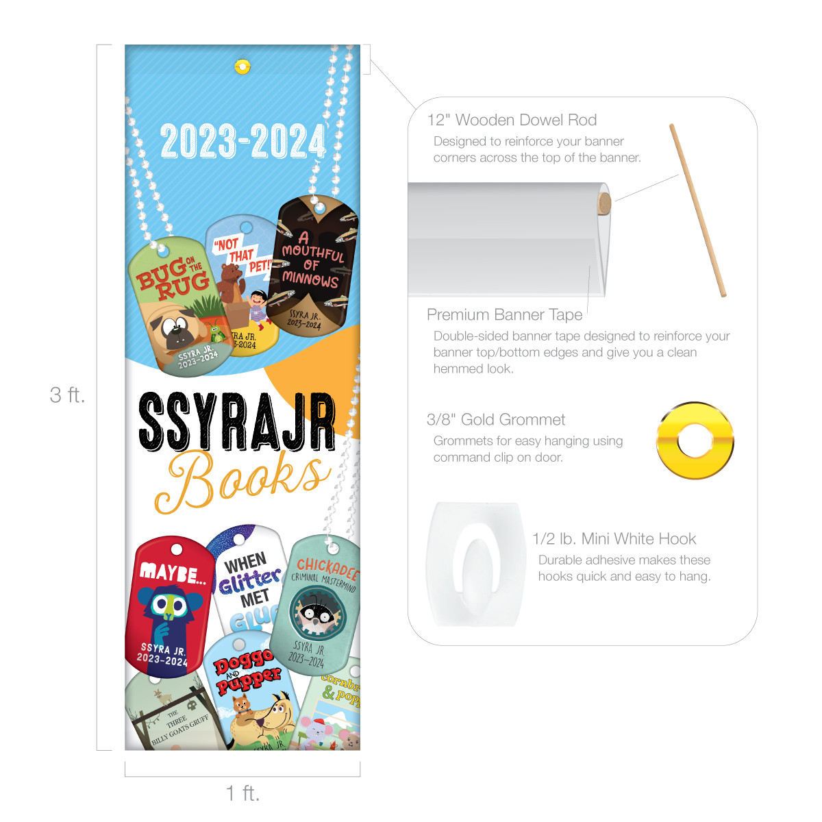 Classroom Door Banners (1' x 3') - SSYRA JR (2023-2024)