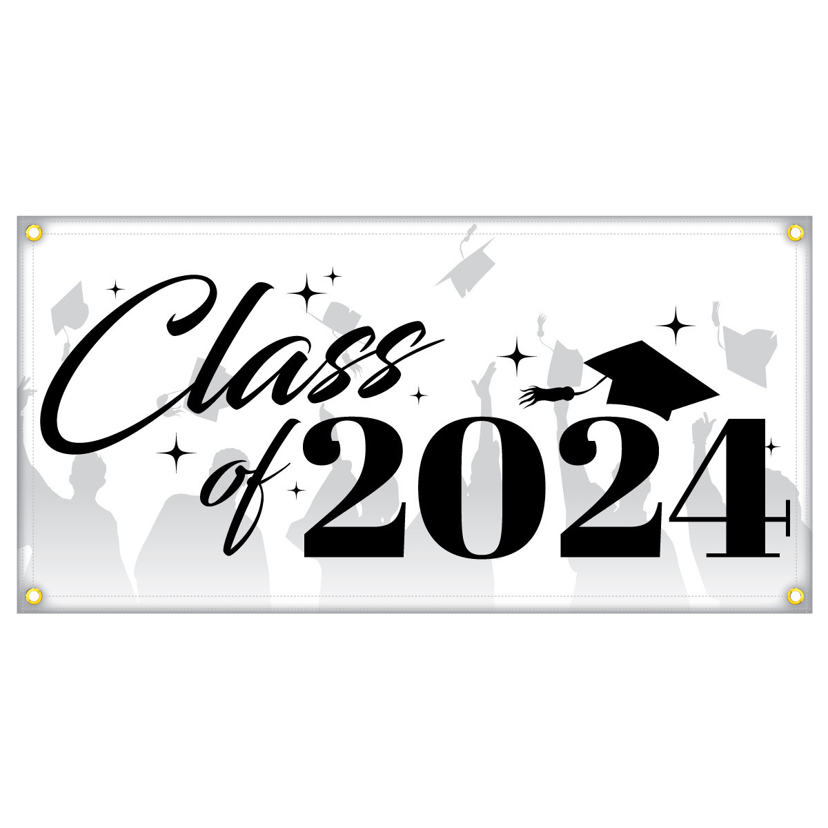 Hem & Grommet Digital (2' x 4') Banner - Class of 2024