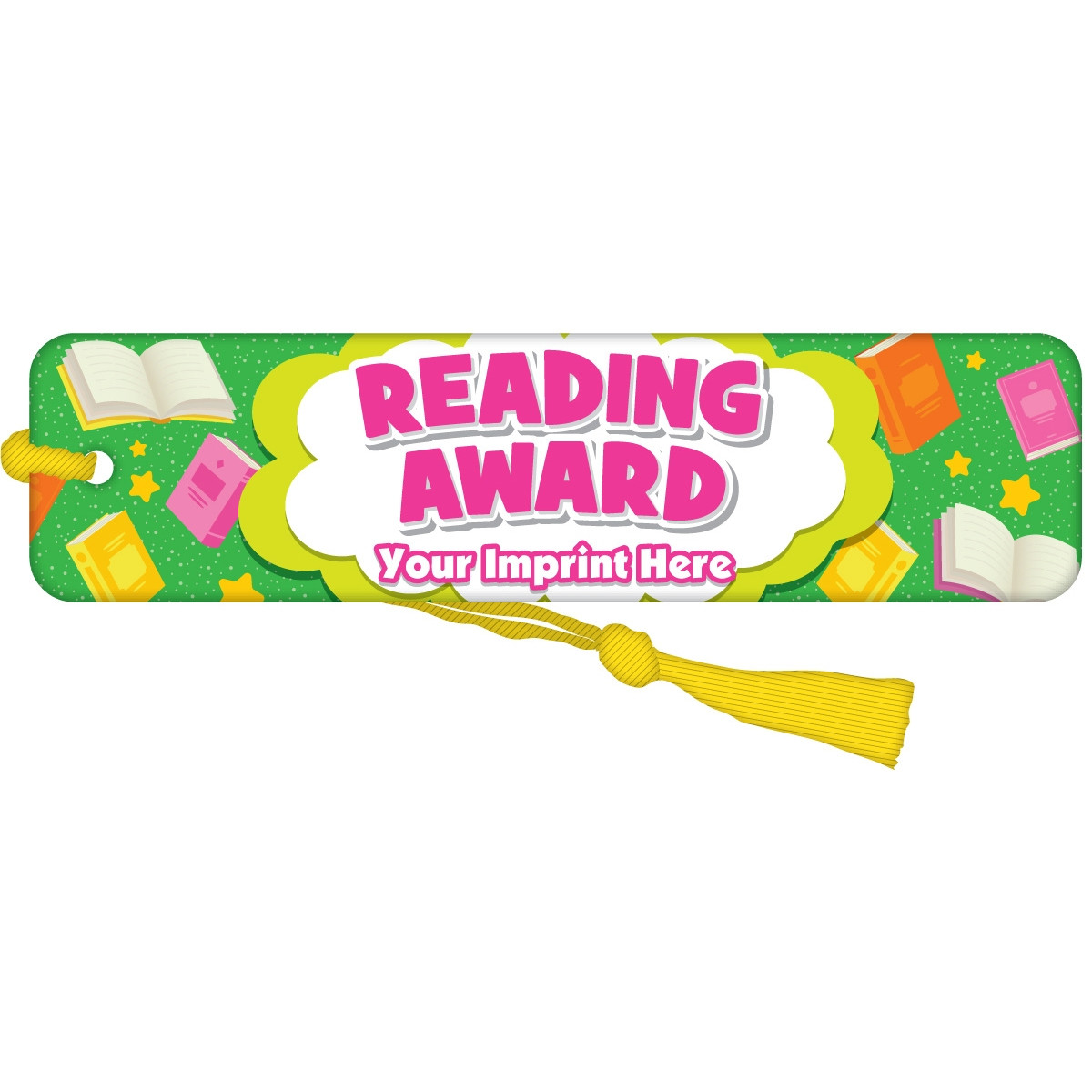 Custom Bookmark with Yellow Tassel - Reading Award