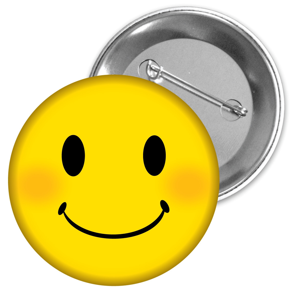 Metal Button - Smiley Face