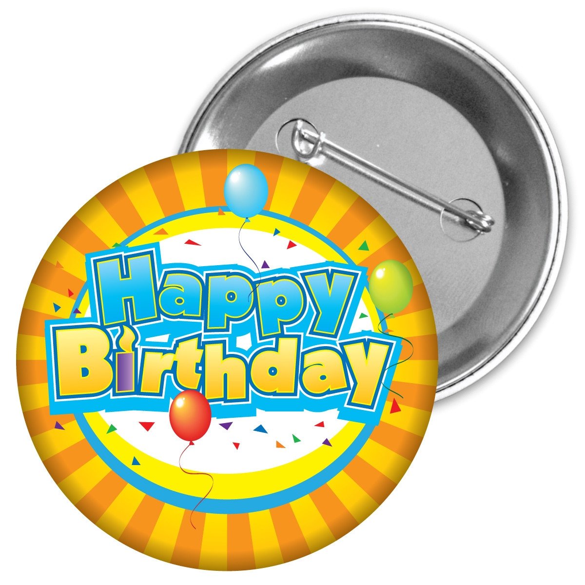 Metal Button - Happy Birthday