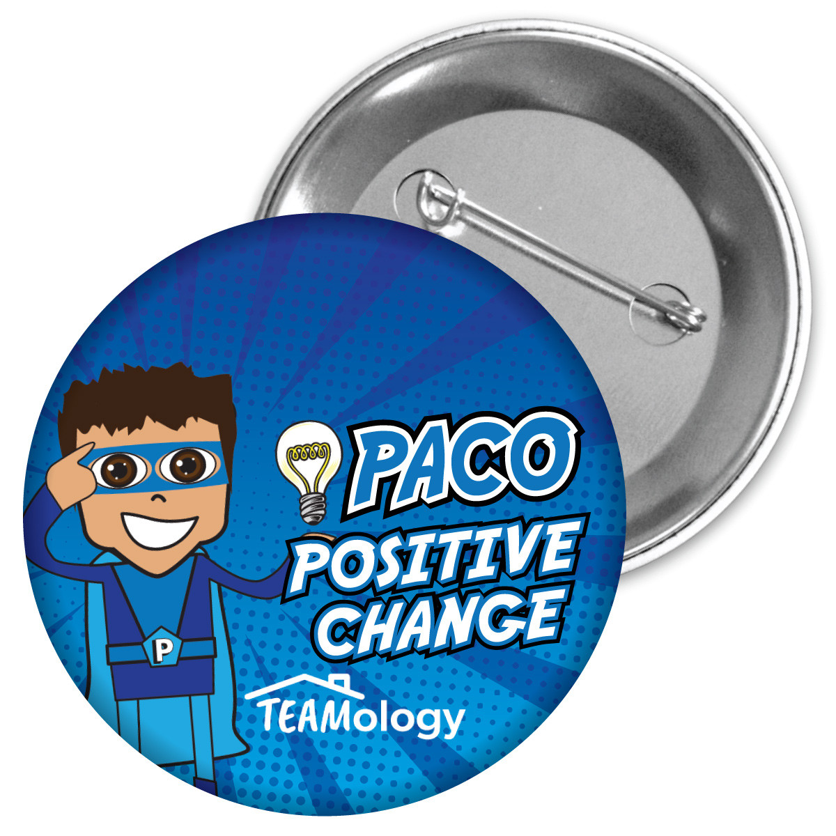 Metal Button - Positive Change (Paco)