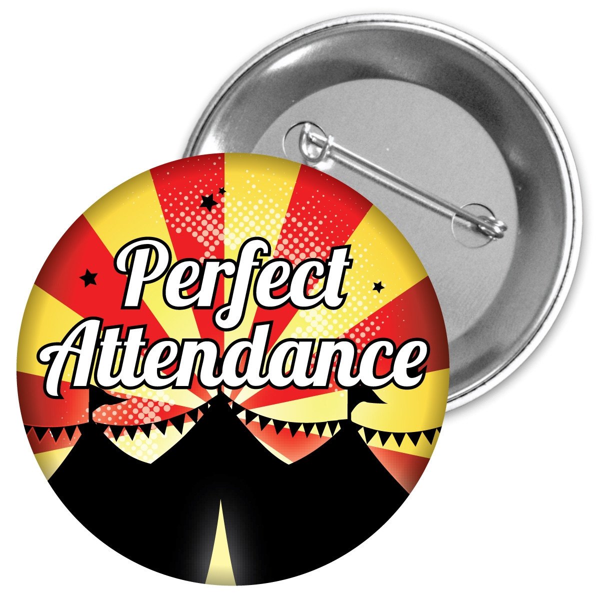 Metal Button - Perfect Attendance (Circus)