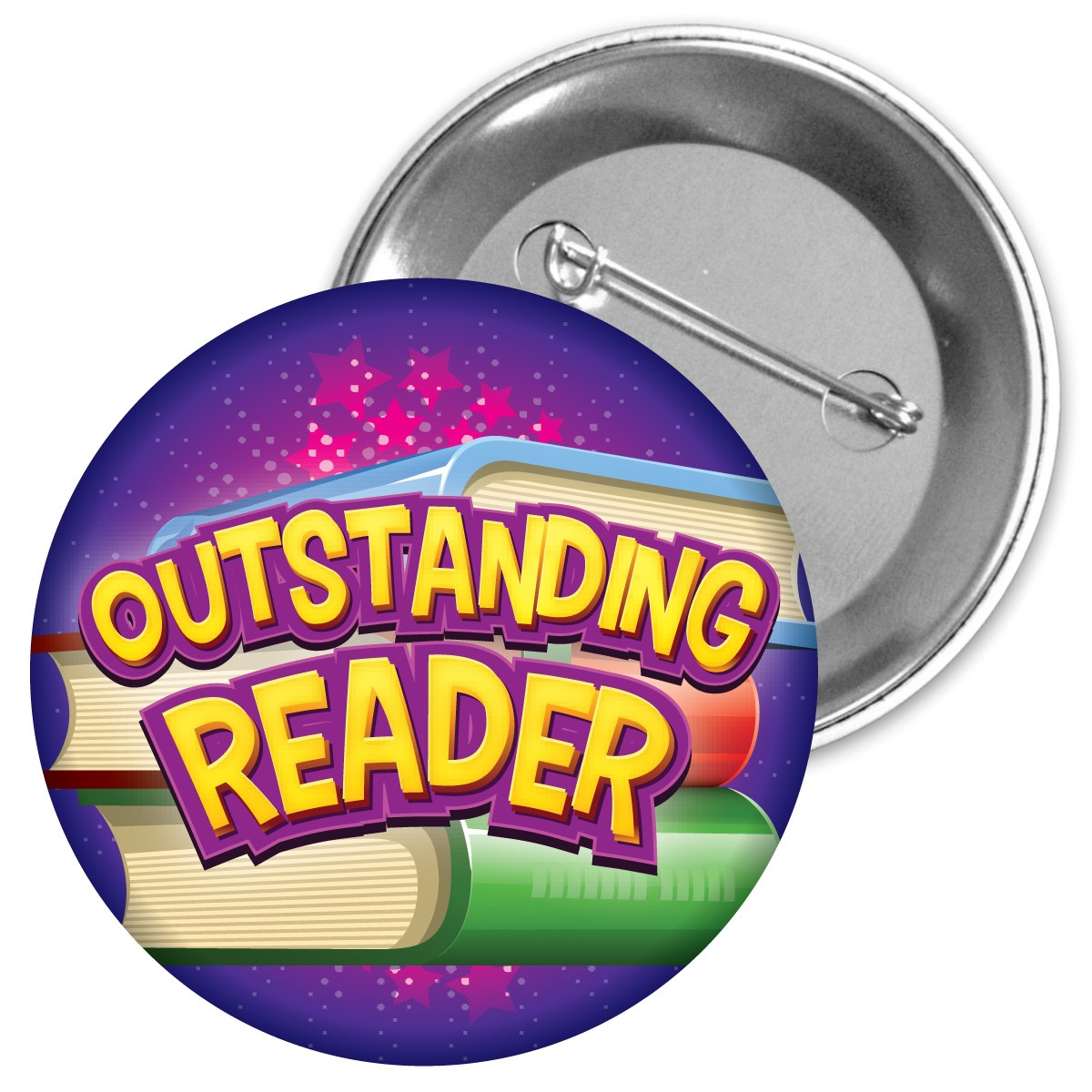 Metal Button - Outstanding Reader