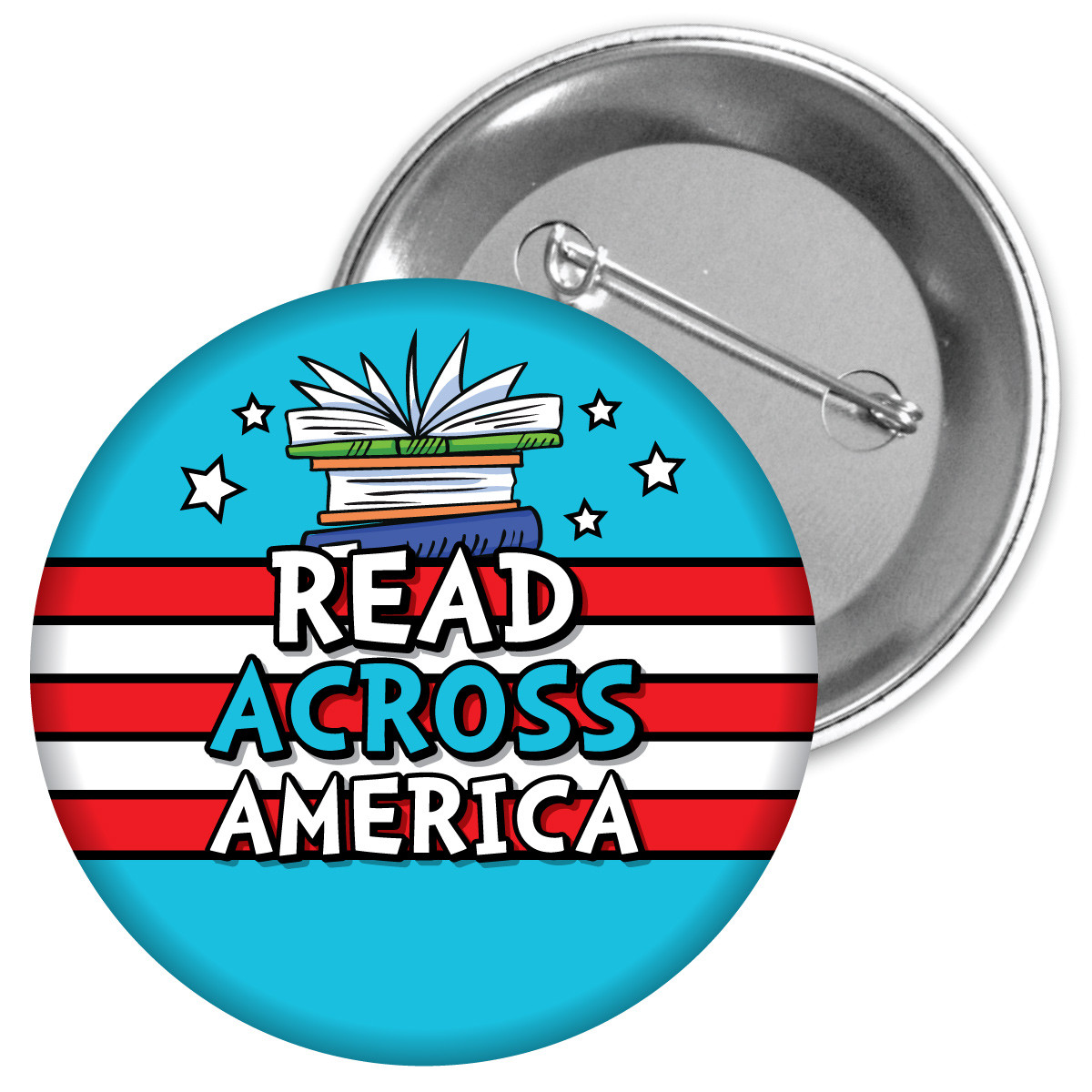 Metal Button - Read Across America