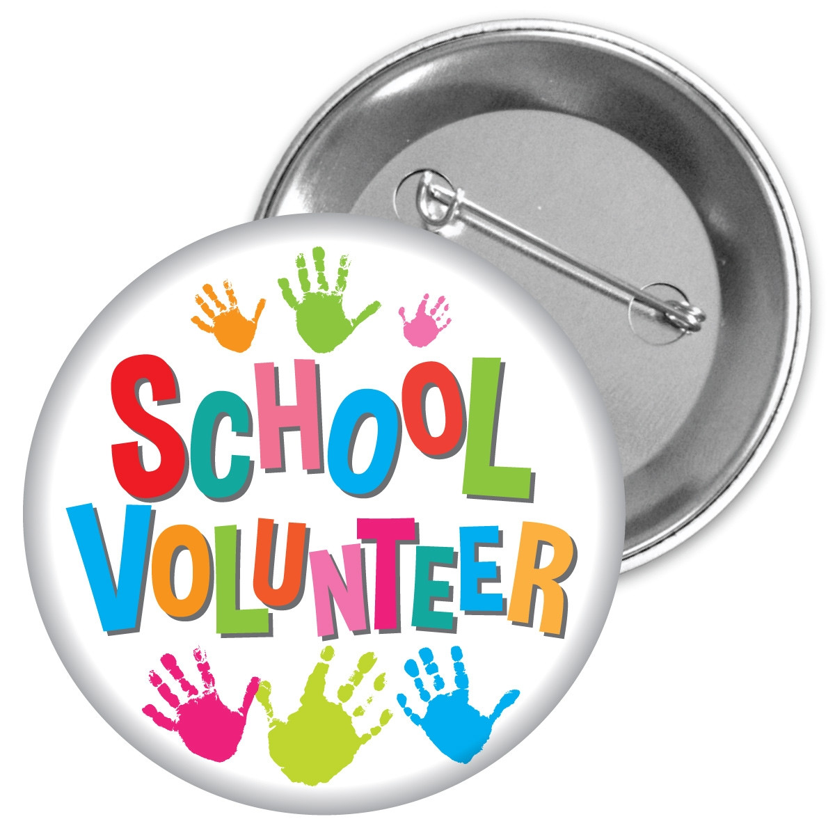 Metal Button - School Volunteer