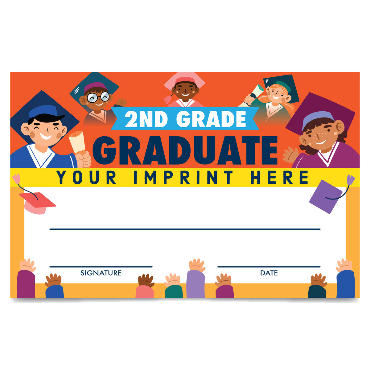 Custom 5.5" x 8.5" Certificate - 2nd Grade Graduate