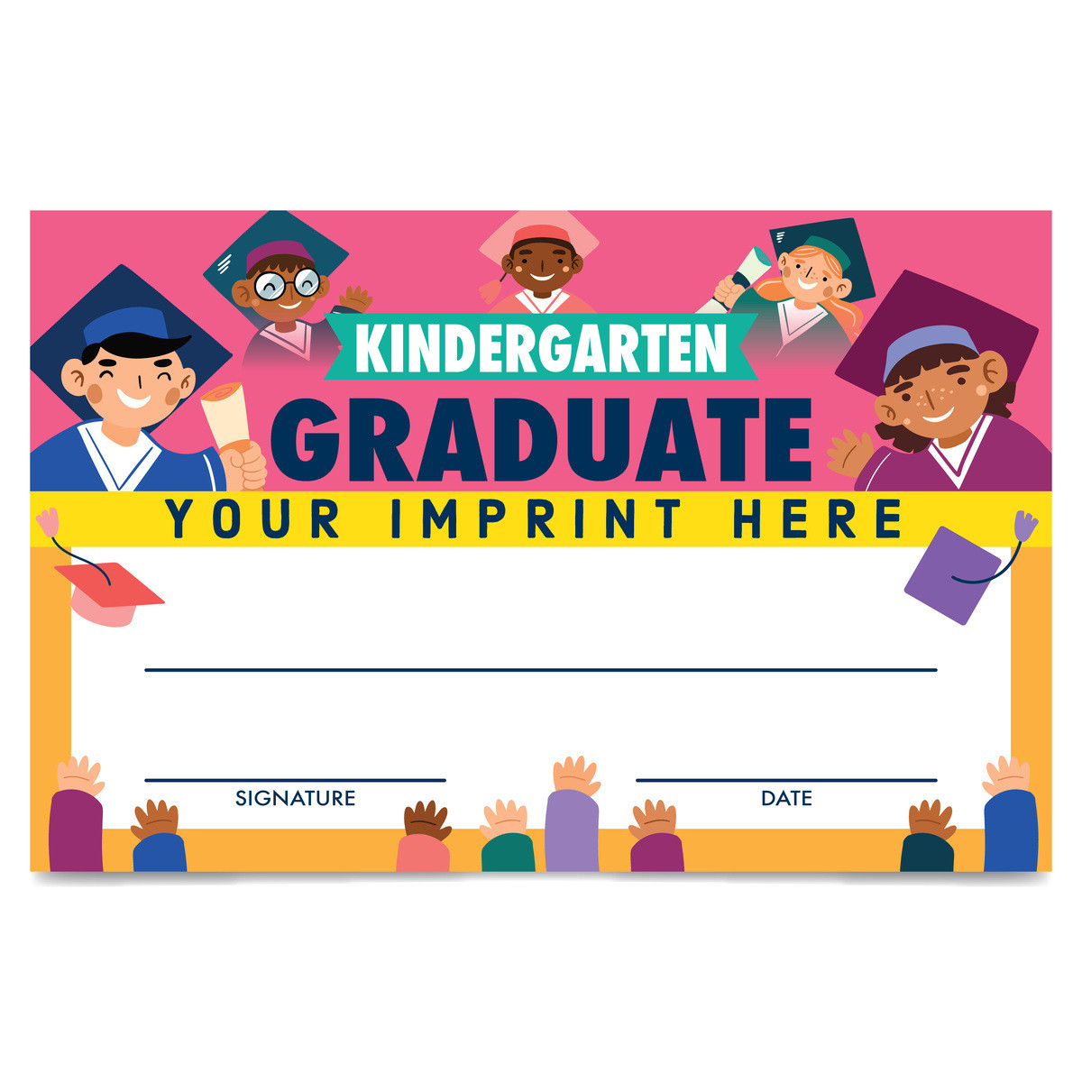 Custom 5.5" x 8.5" Certificate - Kindergarten Graduate