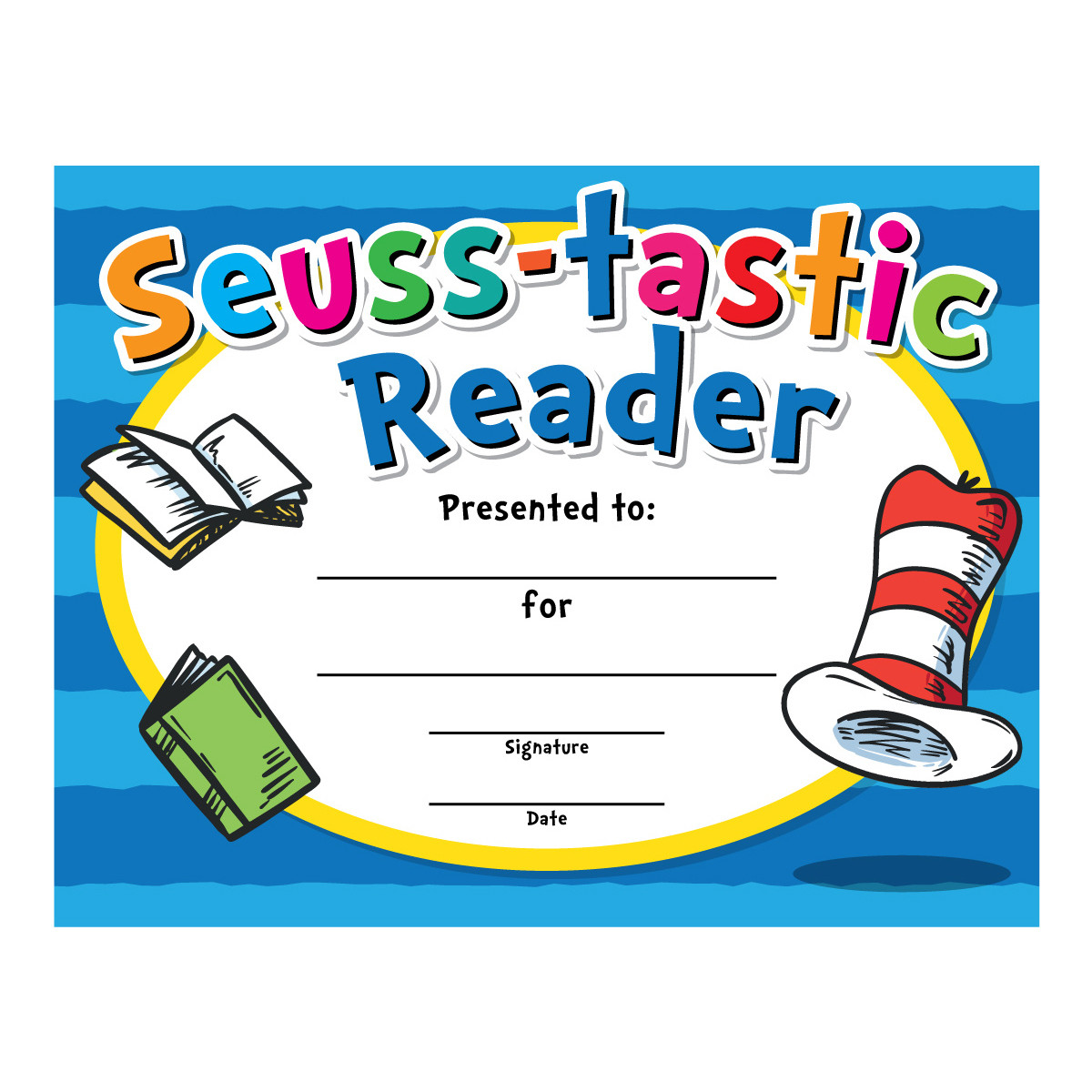 Custom 8.5" x 11" Certificate - Seuss-tastic Reader