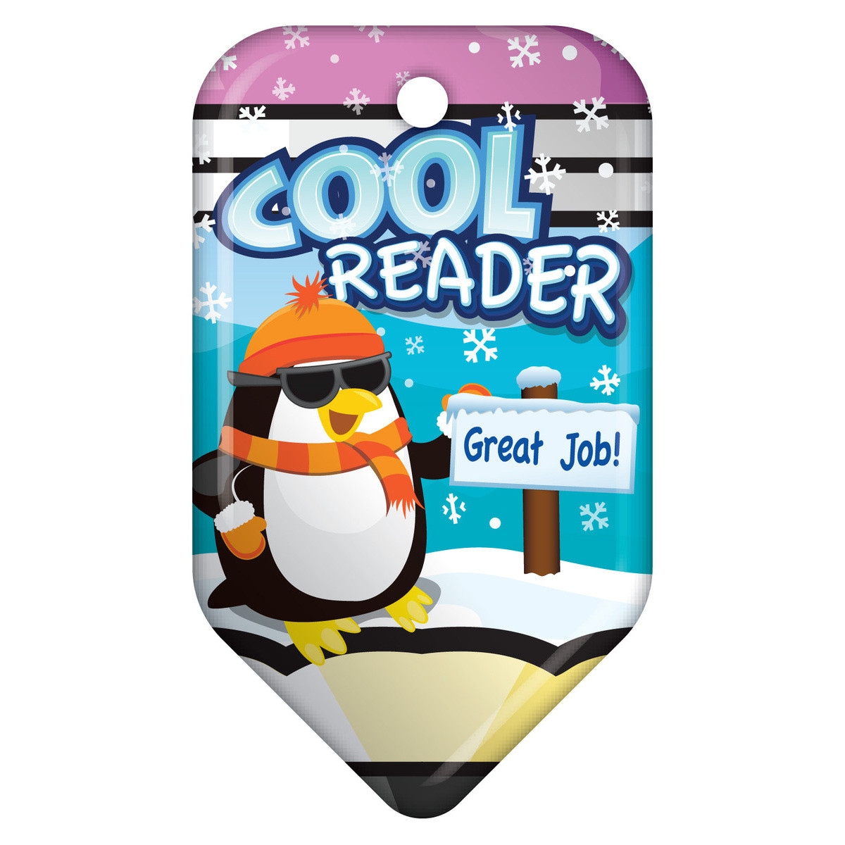 Custom Reading Pack Pencil Brag Tag - Cool Reader