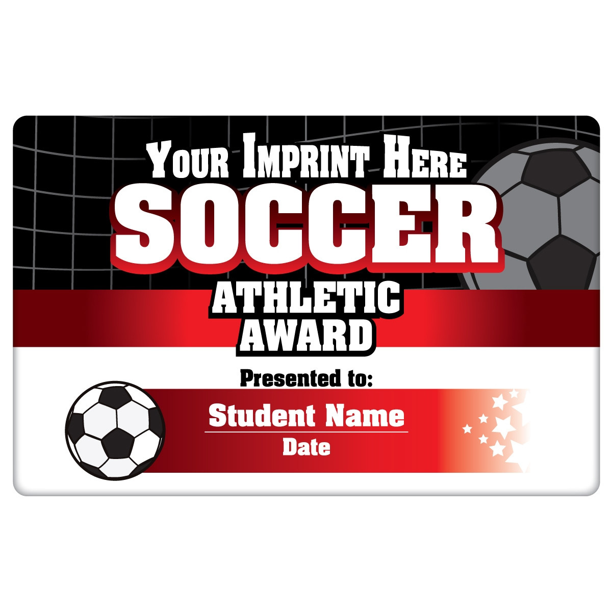 Custom Magnetic Plaque - Soccer Athletic Award