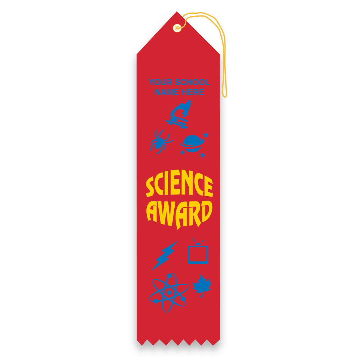 Imprinted Carded Ribbon - Science Award