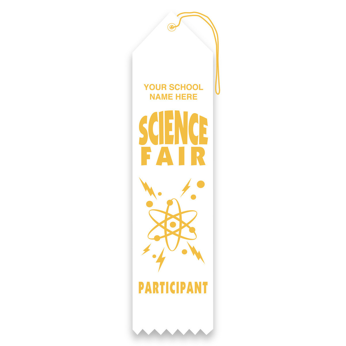 Imprinted Carded Ribbon - Science Fair Participant