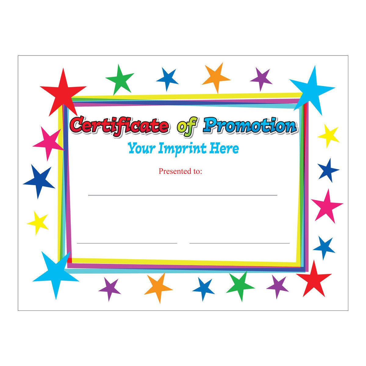 Custom 8.5" x 11" Certificate - Certificate of Promotion