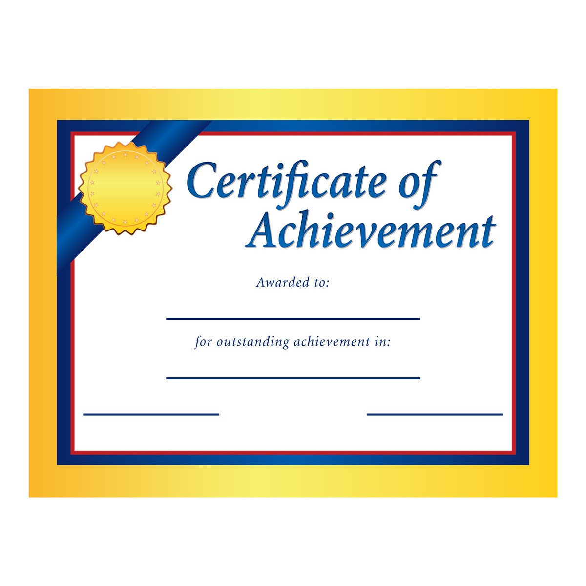 Custom 8.5" x 11" Certificate - Certificate of Achievement