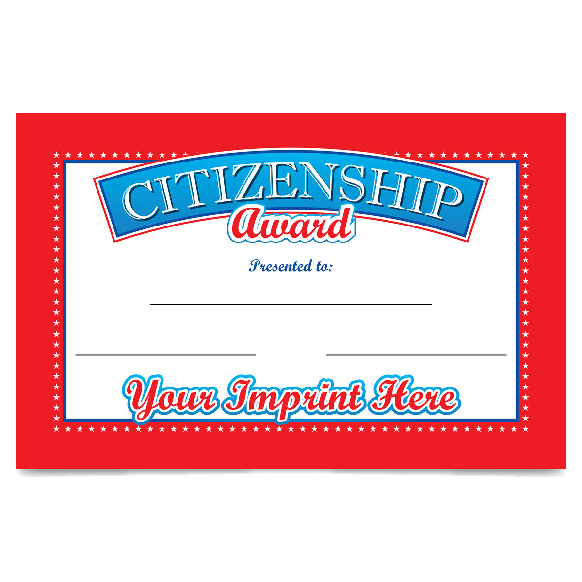 Custom 5 5 X 8 5 Certificate Citizenship Award Certificates 