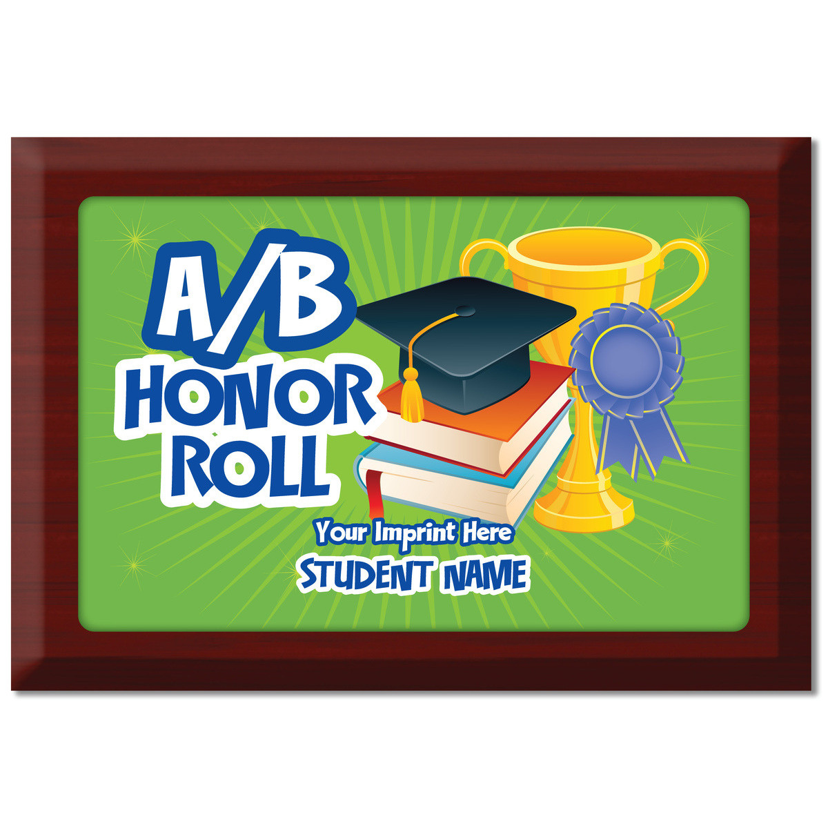 Custom Plate Plaque - A/B Honor Roll