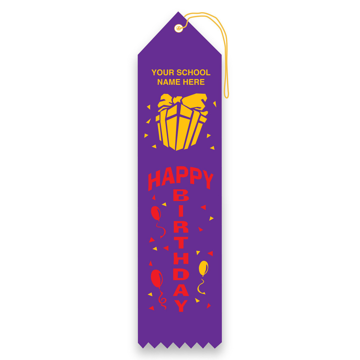Imprinted Carded Ribbon - Happy Birthday