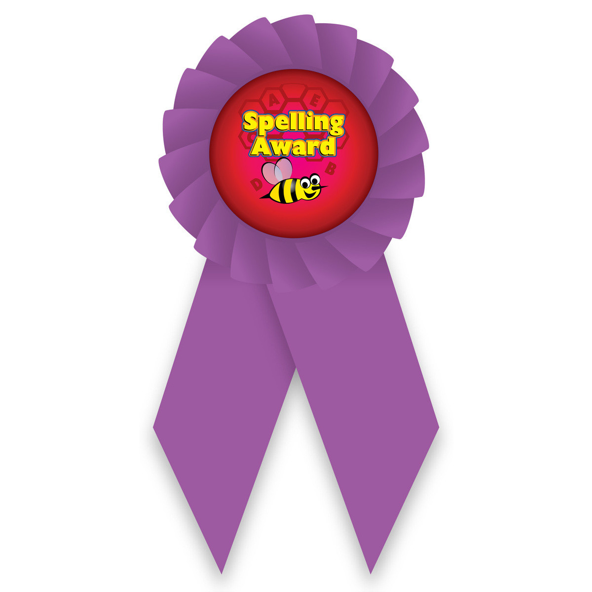 Econo Rosette Ribbon with Button Insert - Spelling Award