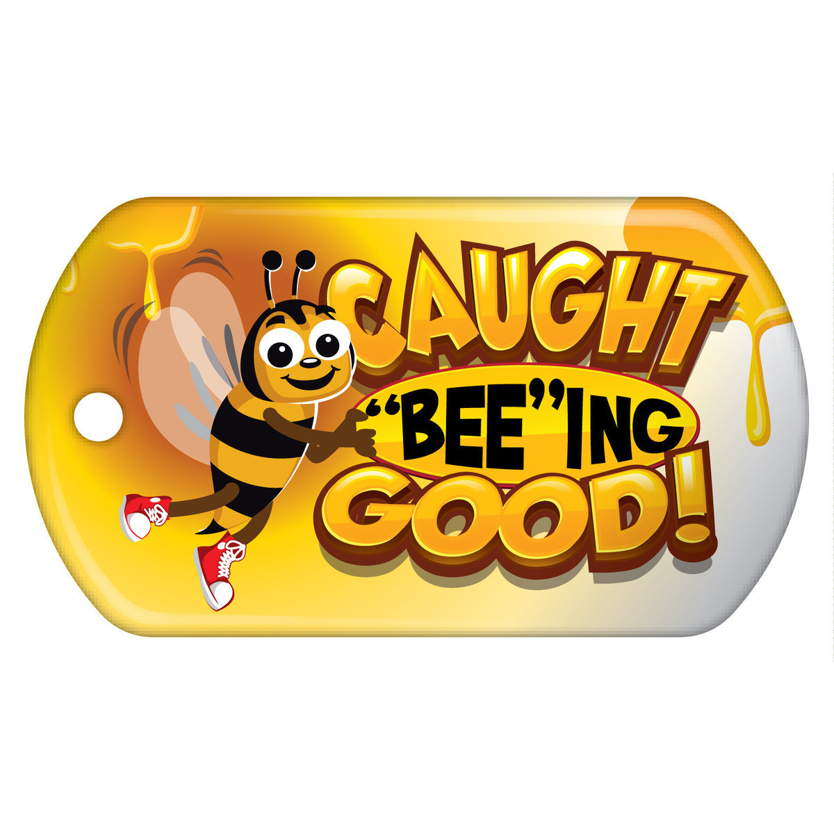 Motivation Pack Dog Brag Tags - Caught "Bee" ing Good