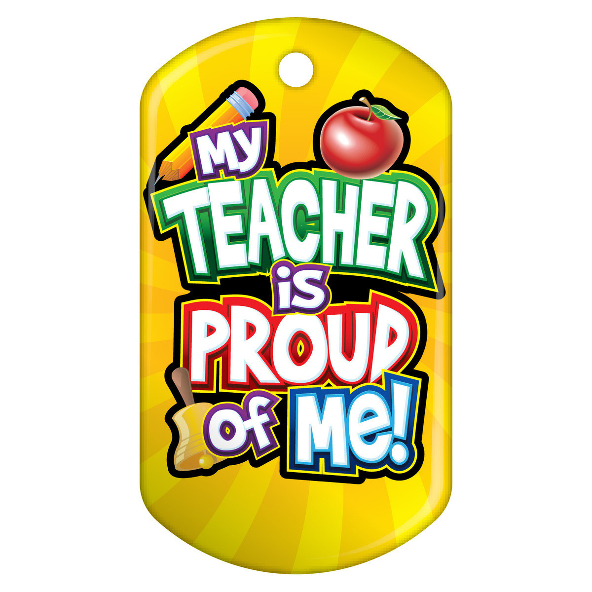 Motivation Pack Dog Brag Tag - My Teacher is Proud of Me