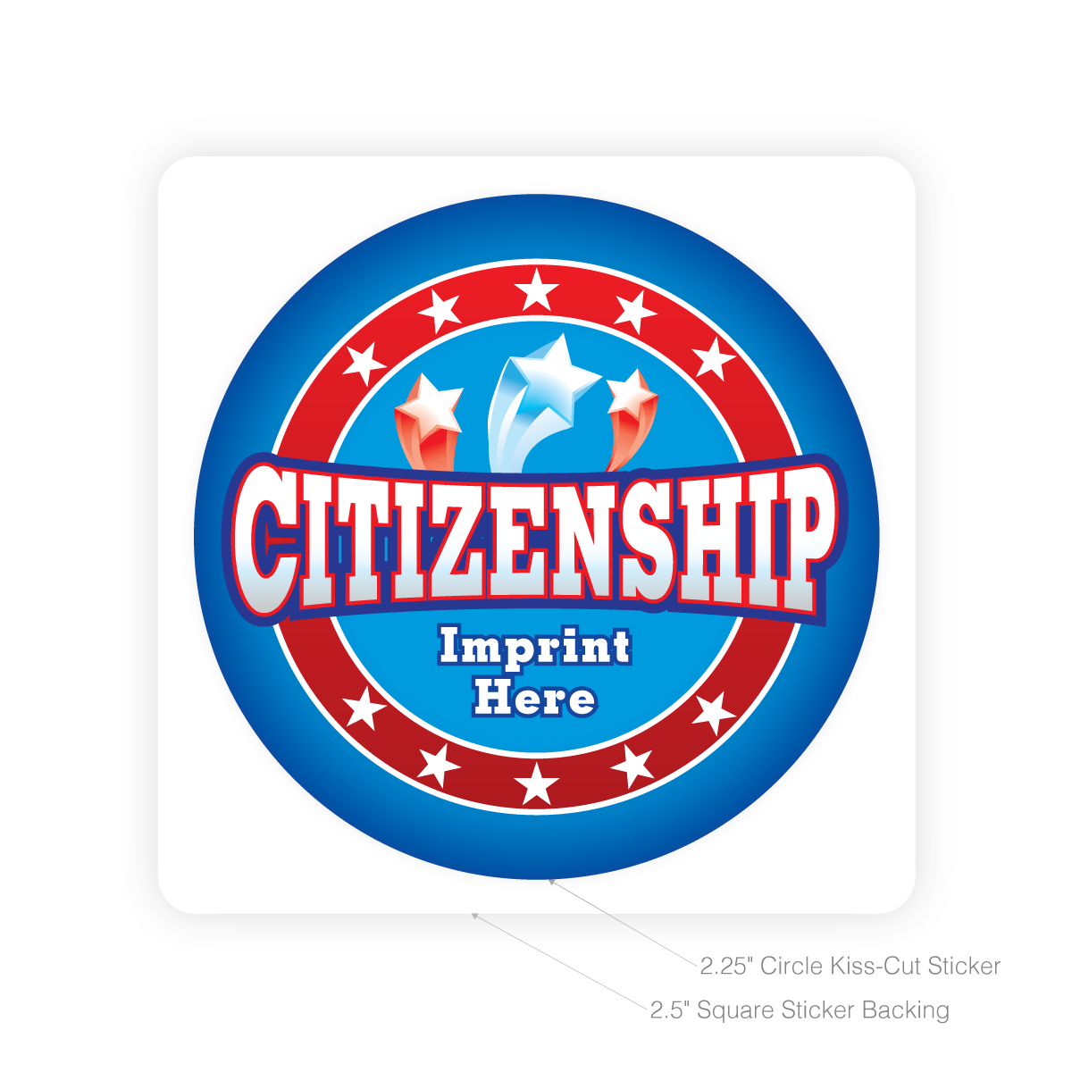 Custom Round Sticker - Citizenship