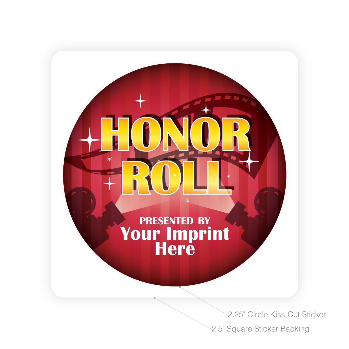 Custom Round Sticker - Honor Roll