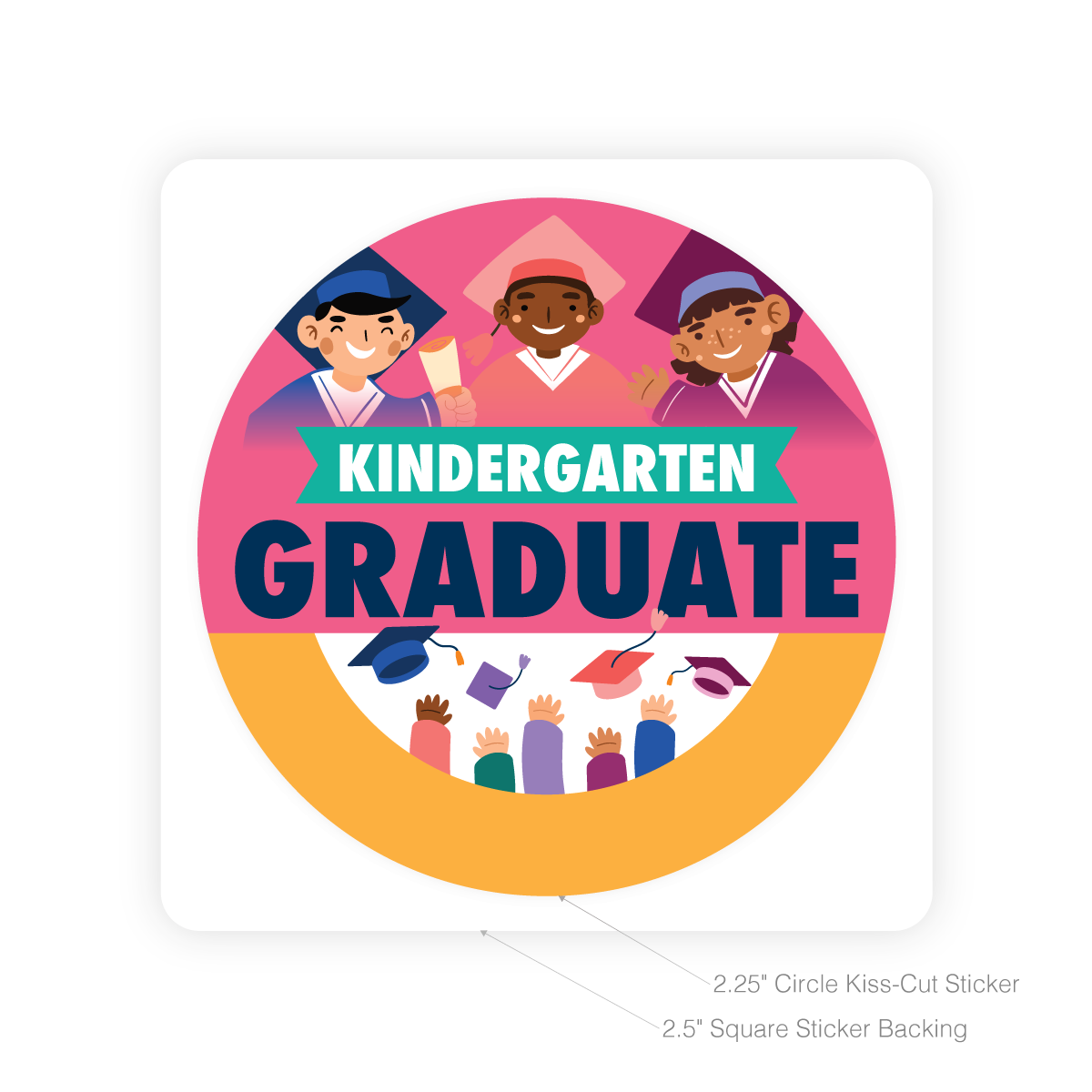 Round Sticker - Kindergarten Graduate
