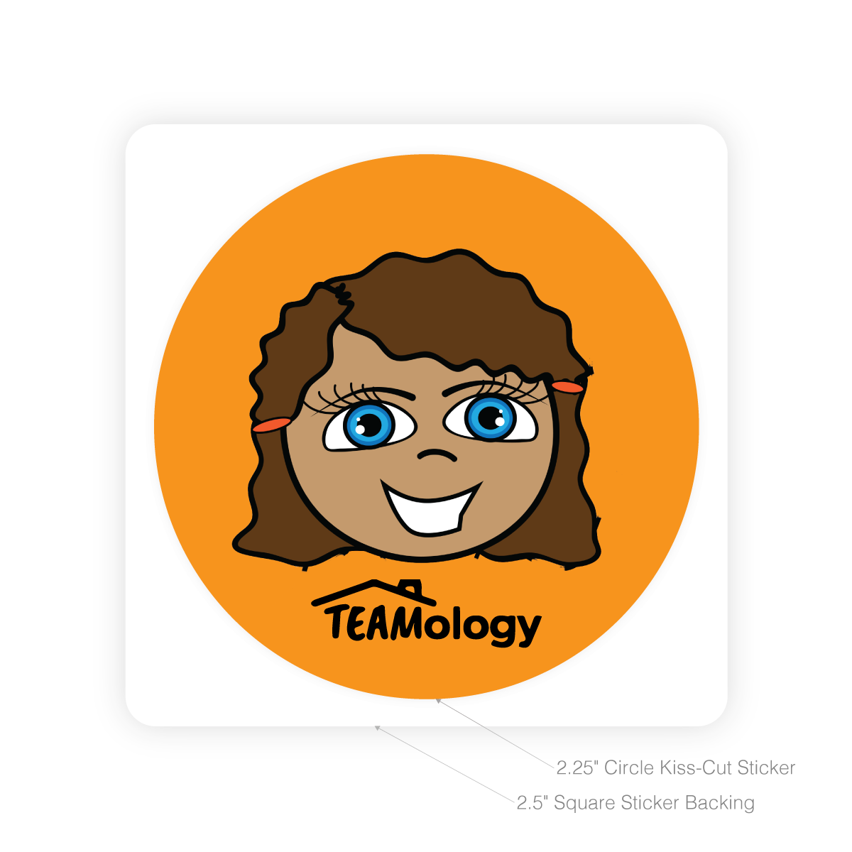 Round Sticker - Teamology (Amelia)