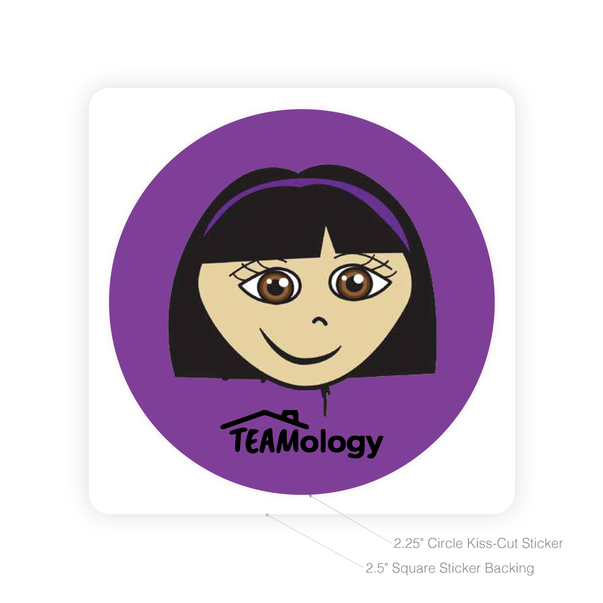 Round Sticker - Teamology (Ruby)