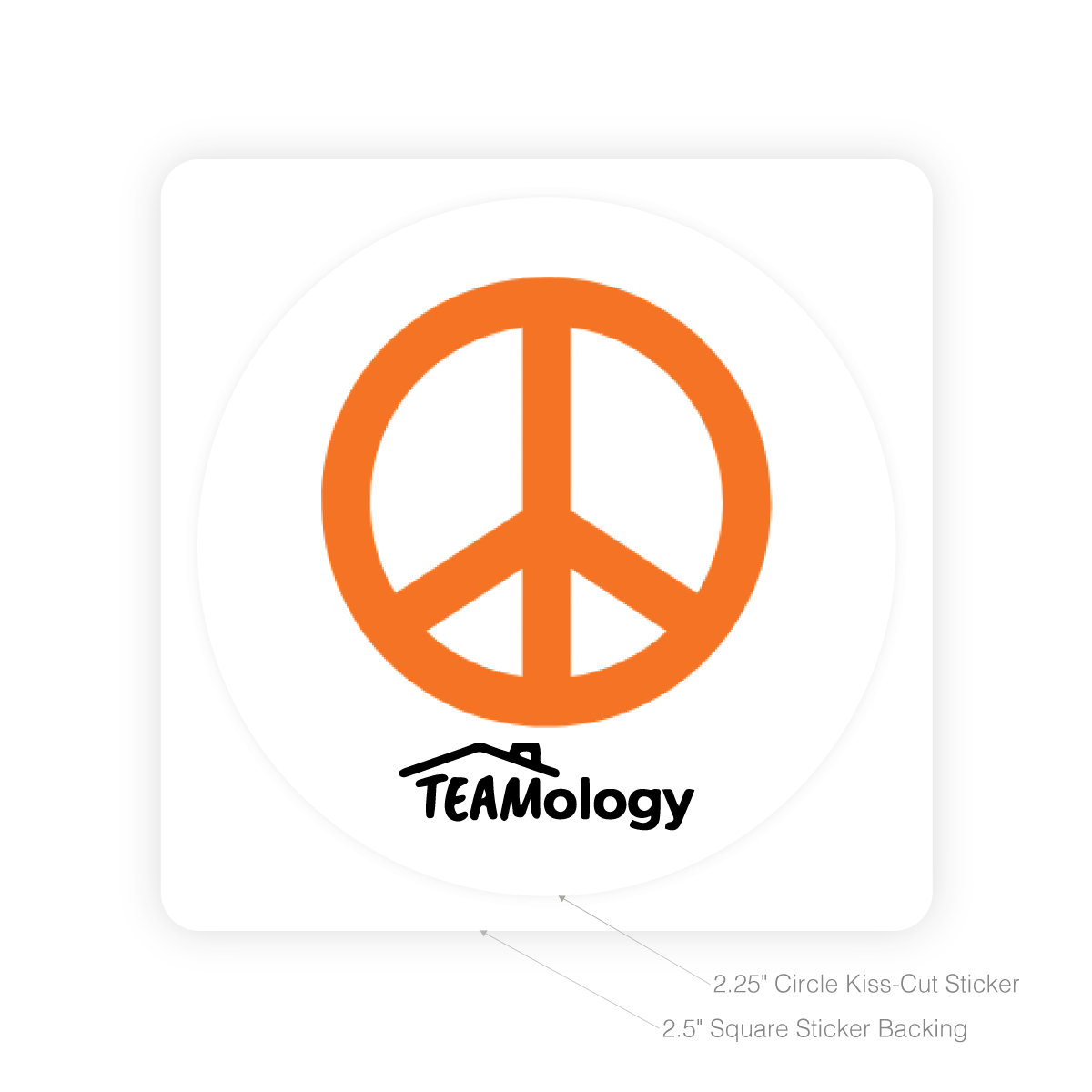 Round Sticker - Teamology (Peace)