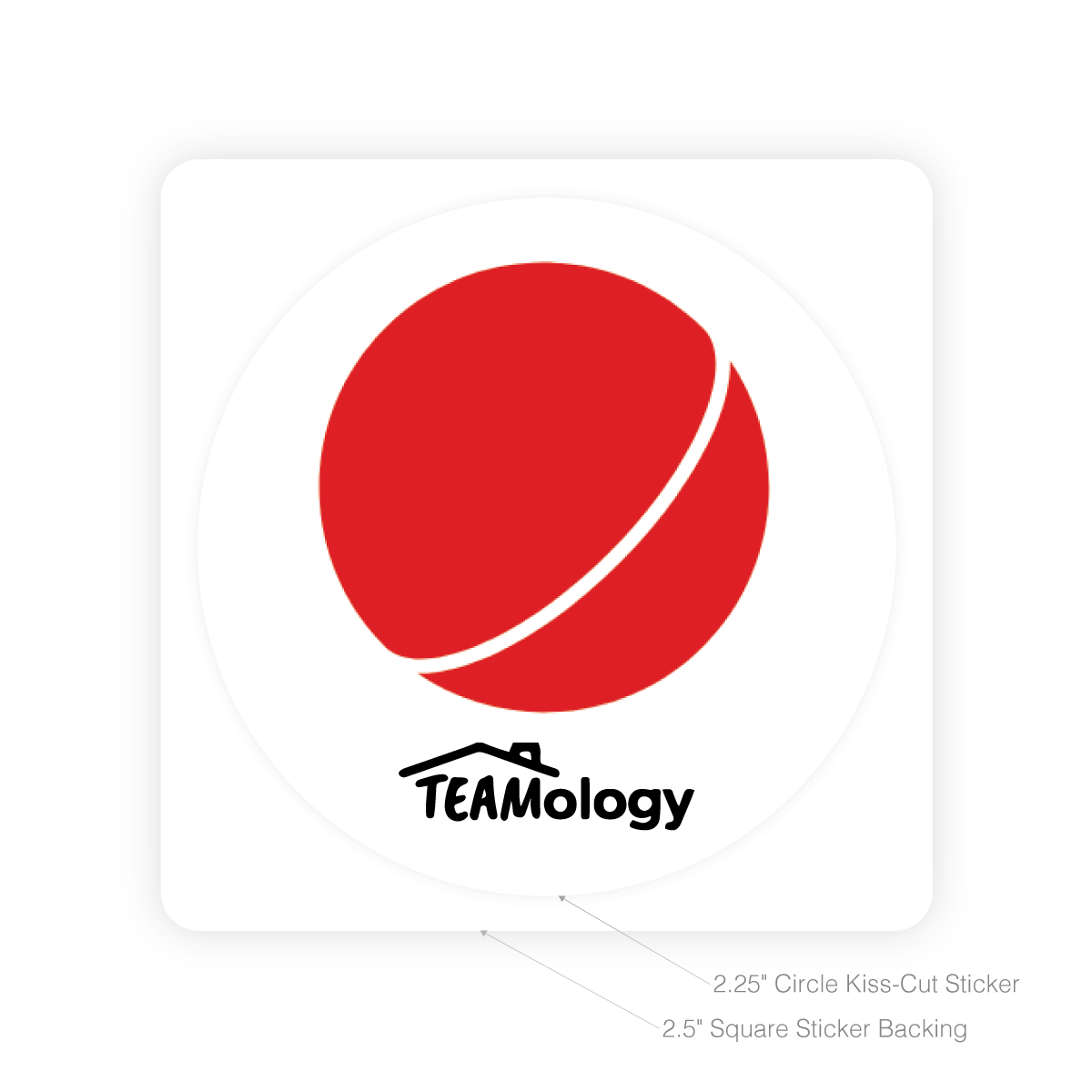 Round Sticker - Teamology (Bouncy Ball)