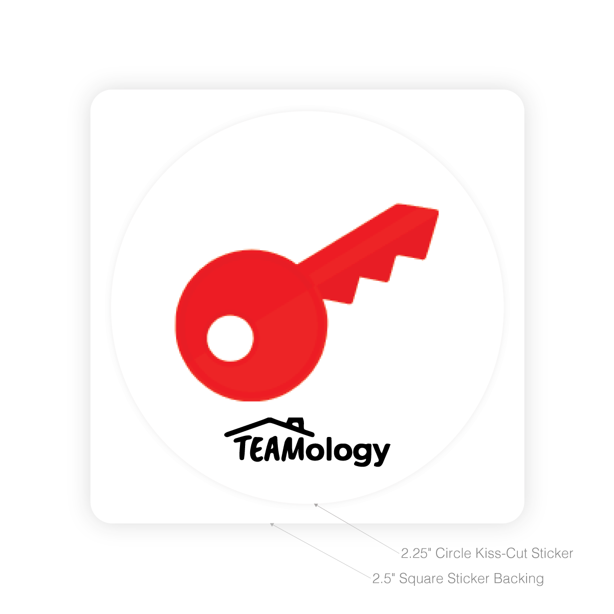 Round Sticker - Teamology (Key)