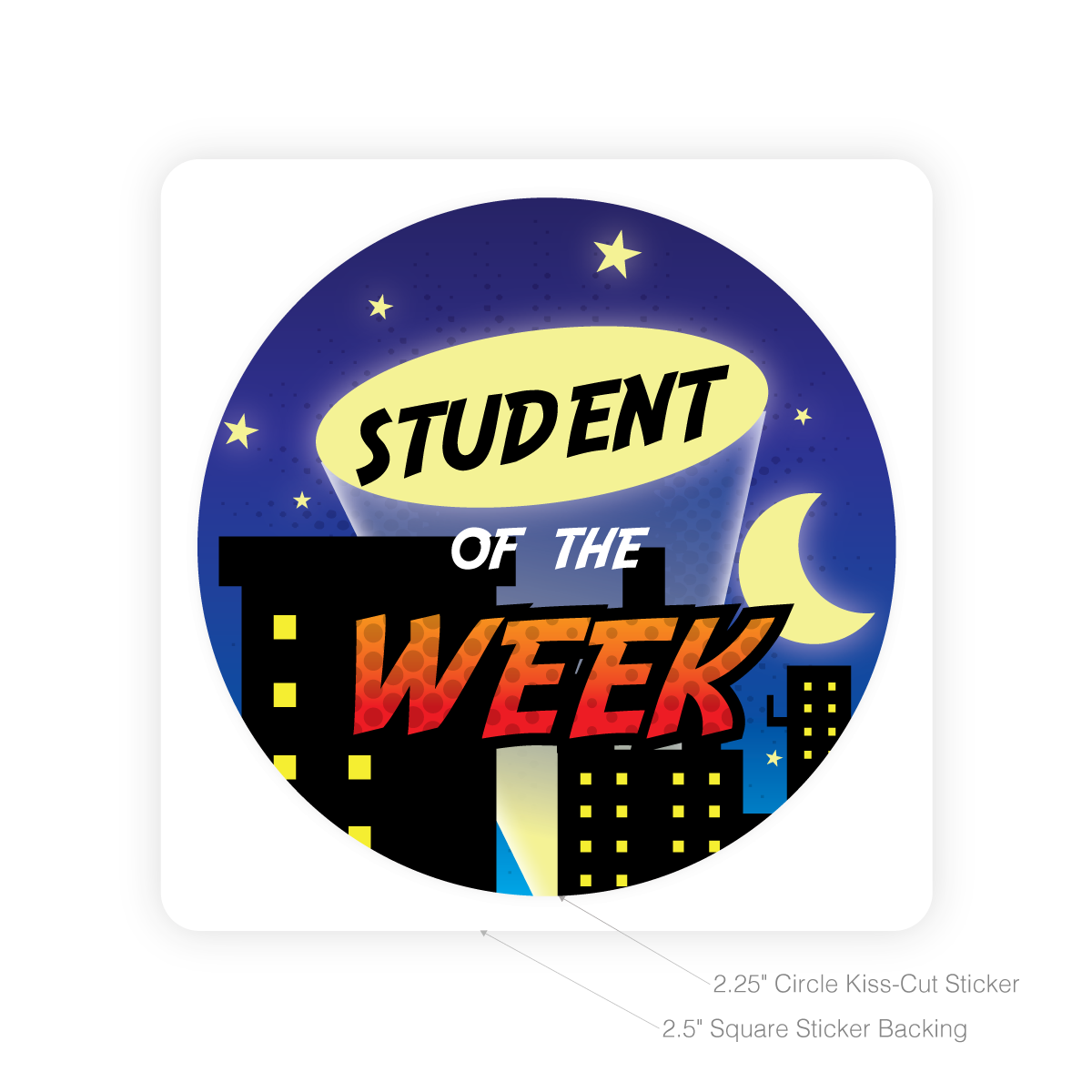 Round Sticker - Student Of The Week