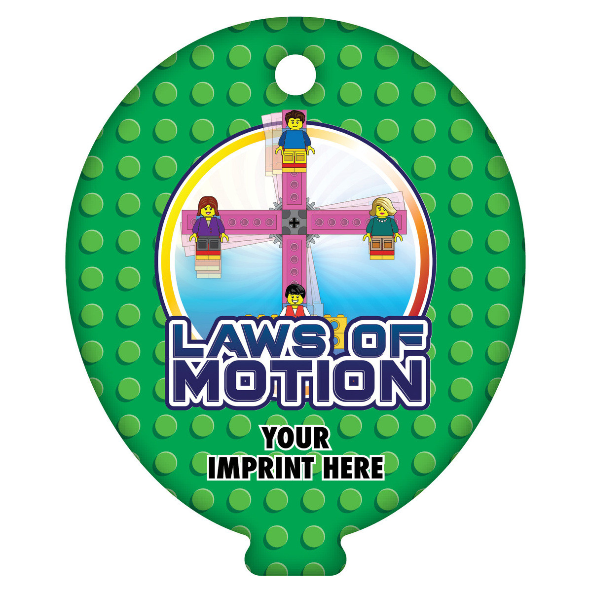 Custom Bricks 4 Kidz Balloon Brag Tags - Laws of Motion