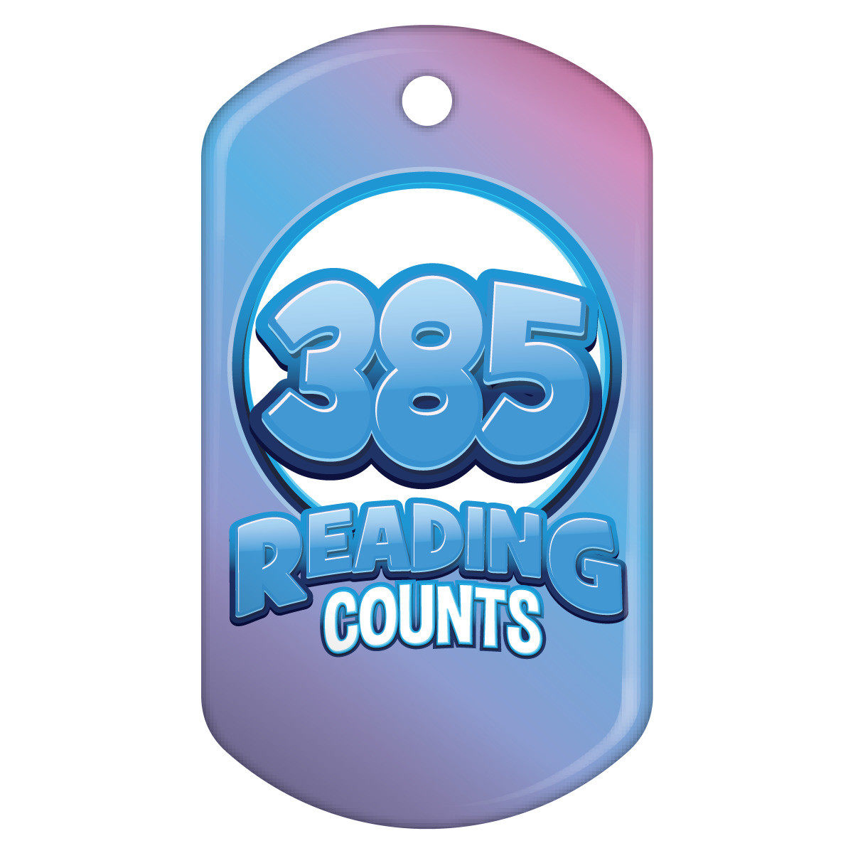Dog Brag Tag - Reading Counts 385 Points