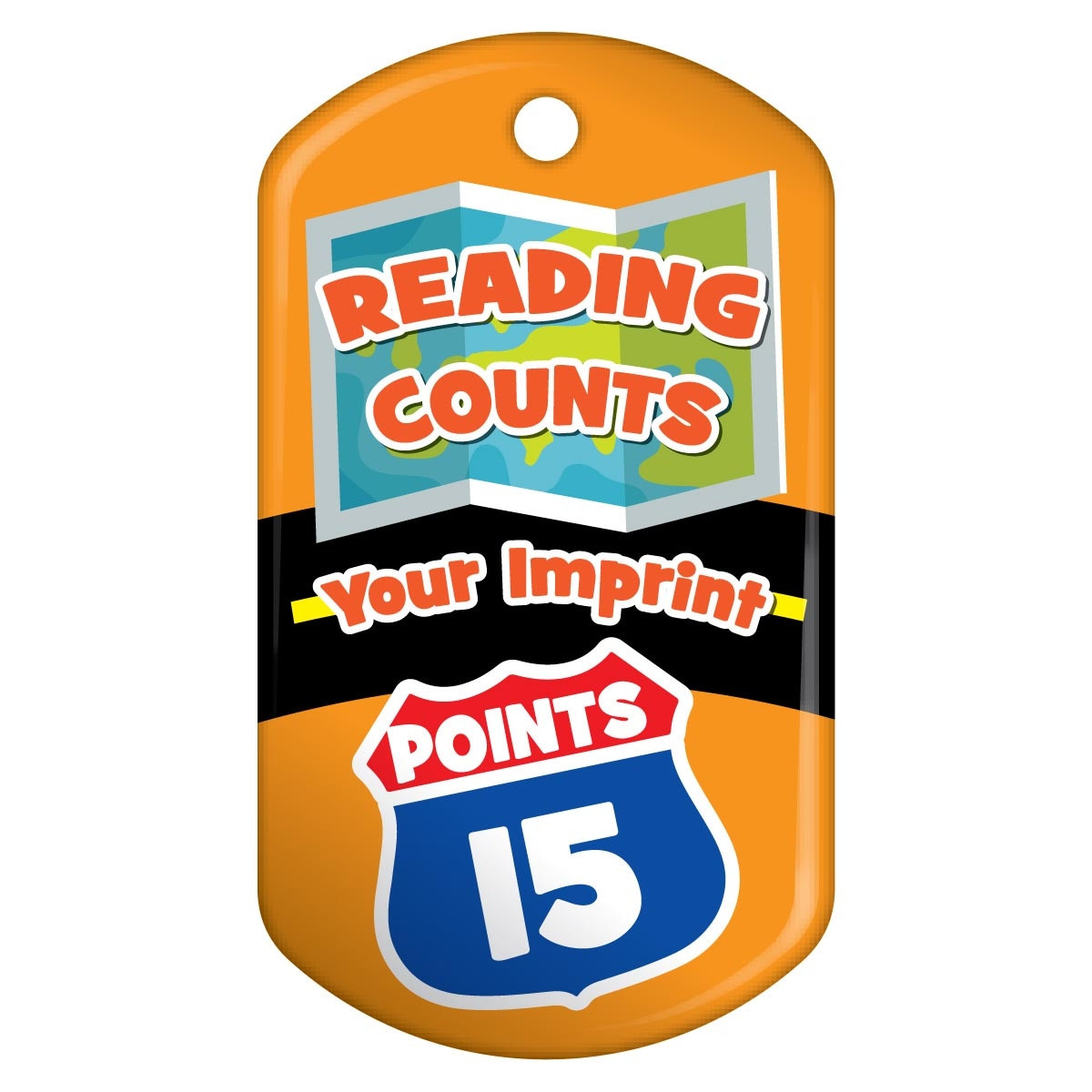 Custom Dog Brag Tags - Reading Counts (15 Points) 