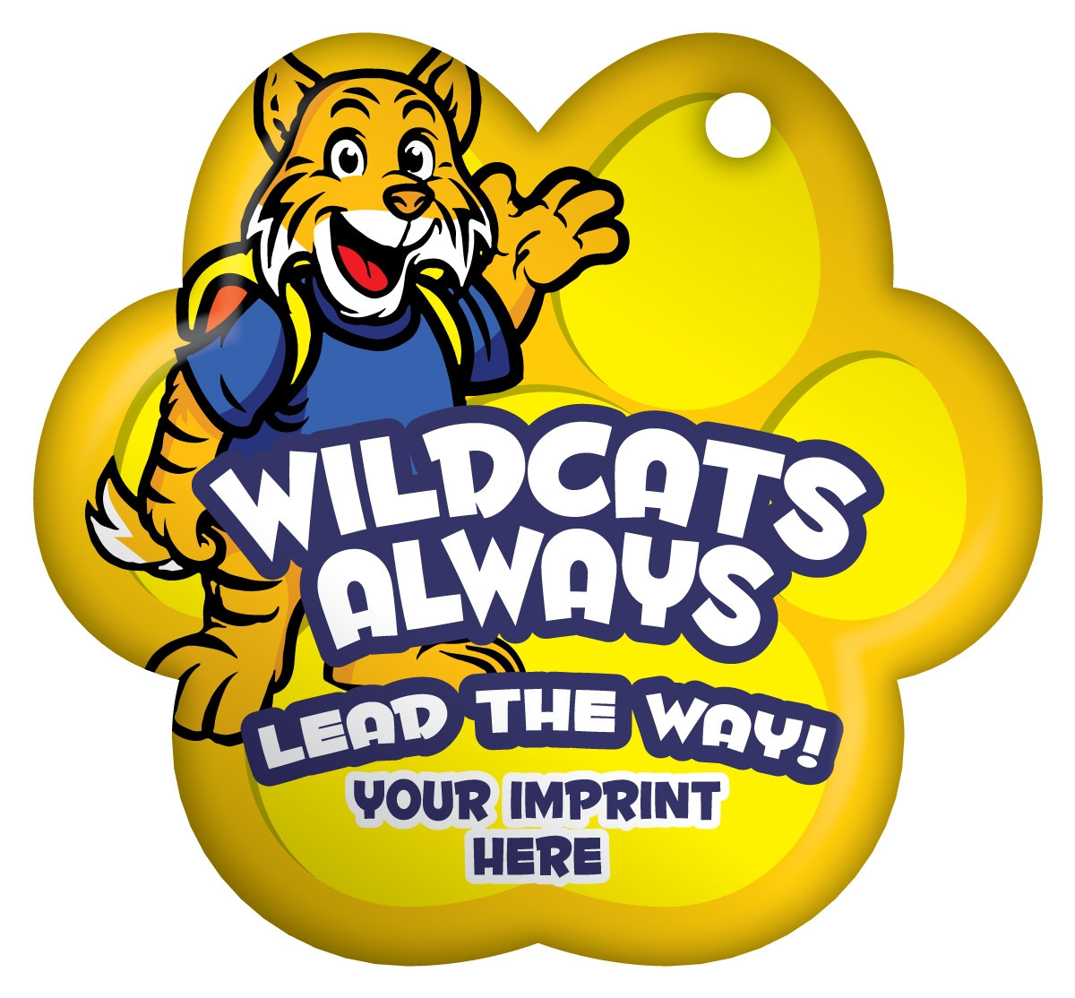 Custom Paw Brag Tags - Wildcats Lead the Way
