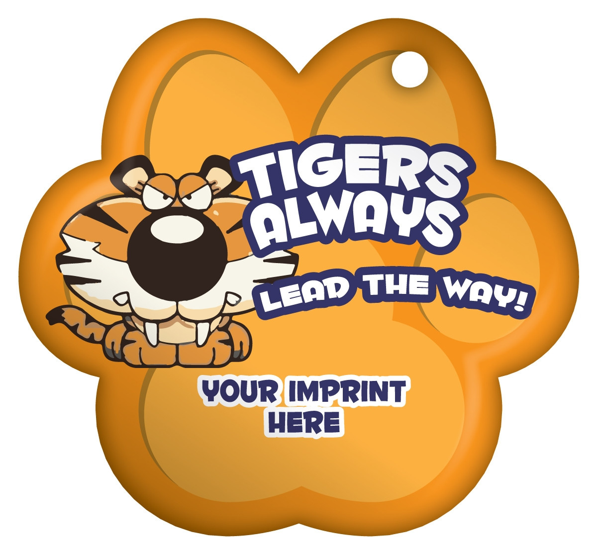Custom Paw Brag Tags - Tigers Lead the Way